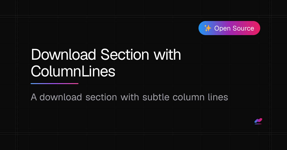 ScrollX UI | Download Section with ColumnLines